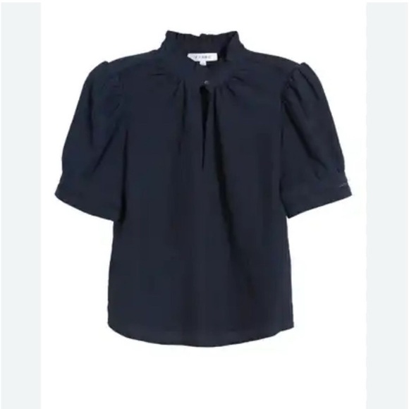 Frame Deep V Ruffle Collar Top - Picture 3 of 4